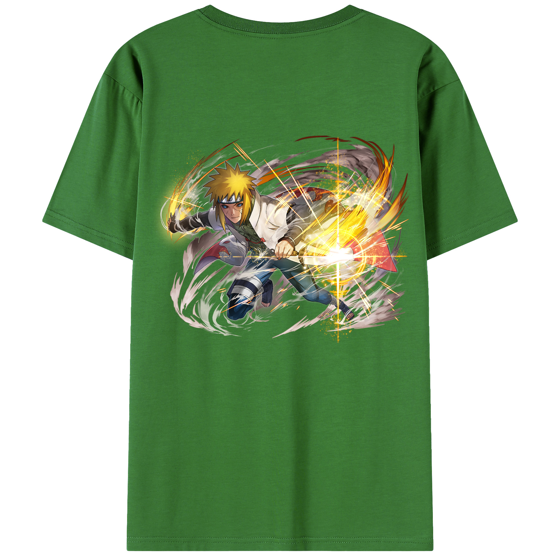 （画像用） NARUTO -ナルト- 波風 ミナト Namikaze Minato レディース半袖Tシャツ(バックプリント)